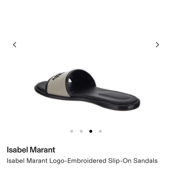 ISABEL MARANT Vikkee Logo-Embroidered Slip-On Sandals - Picture 2 of 5